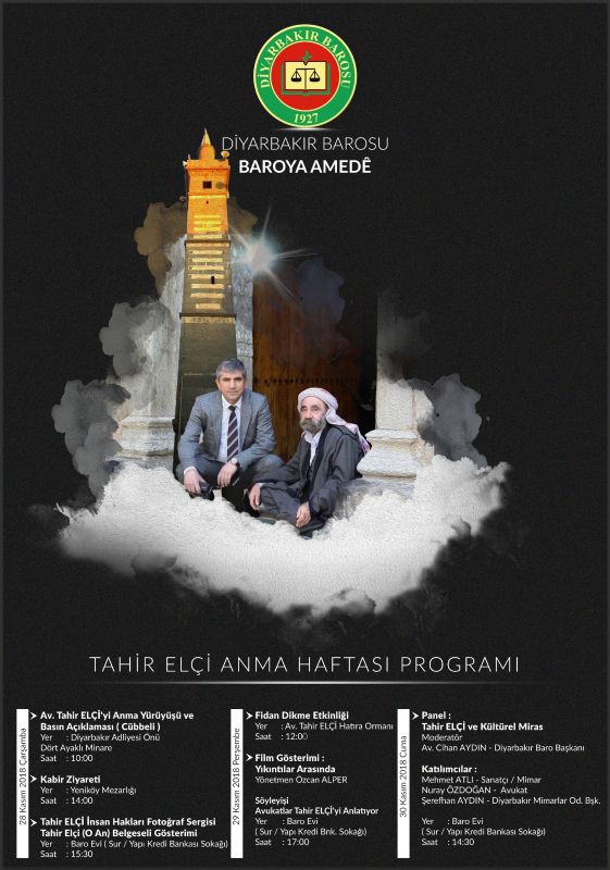 Tahir ELÇİ Anma Haftası Programı